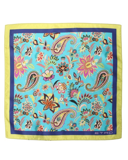 Shop ETRO  Pochette: Etro fazzoletto da taschino in twill di seta.
Stampa Paisley floreale multicolor.
Bordo decorativo a contrasto.
Dimensioni: 43x43 cm.
Composizione: 100% Seta.
Fabbricato in Italia.. 1T199 5001-0250